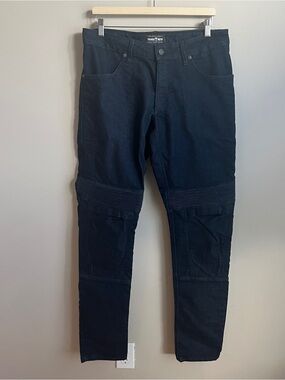 $358 Pando Moto Jeans Mens 34x35 Karl Devil 9 Motorcycle Pants Inserts Cordura